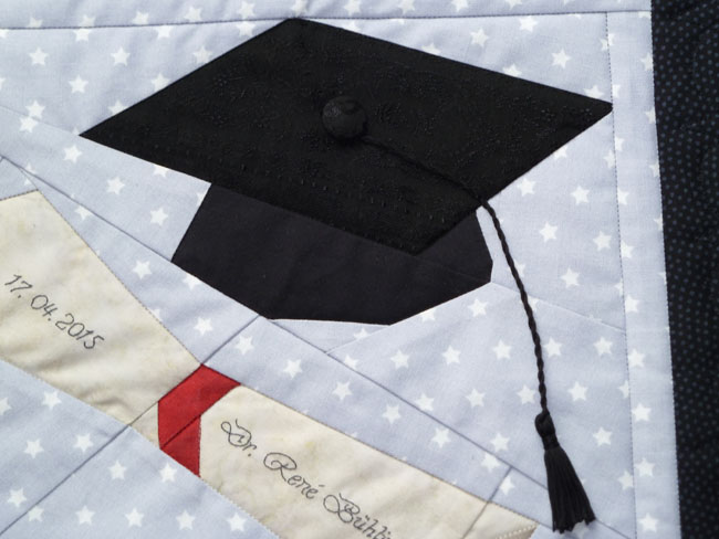 Wandquilt zum Doktortitel