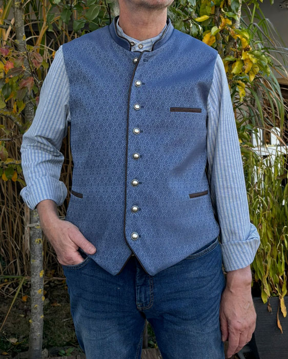 Herren-Trachtenweste „Blau“