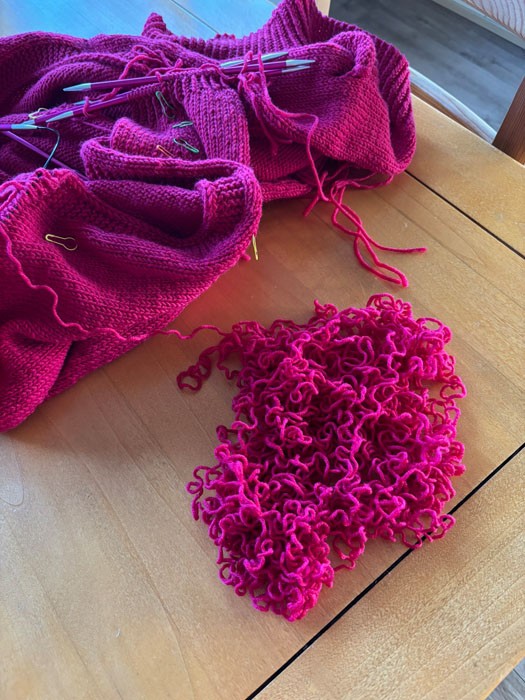 Wolle nach dem Aufribbeln