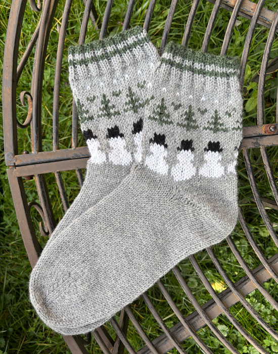 Handgestrickte Socken